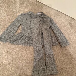 Zara girls Heather Gray Knitwear Set